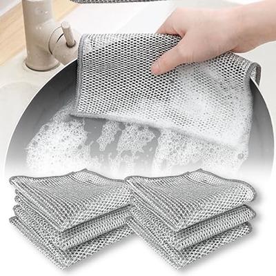 Multipurpose Wire Miracle Cleaning Cloths,Multipurpose Wire Dishwashing  Rags for Wet and Dry,Wire Dishwashing Rags for Wet and Dry