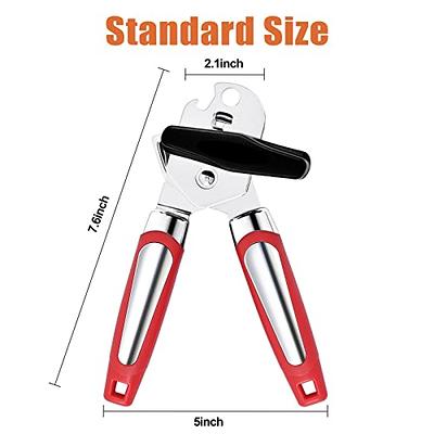 Can Opener Manual, Easy Grip Handheld Can Opener Smooth Edge, Can Openers  with Sharp Blade,Safety Effort-Saving Can Opener for Seniors Mama, Kitchen