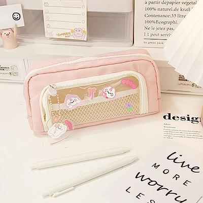 Sooez Large Pencil Case,Big Capacity Pencil Bag with 3 Compartments,Cute  Canvas Pencil Pouch Organizer with Zipper, Portable Stationery Pen Bag, Cute  Aesthetic School Supplies For Teen Girls,Green - Yahoo Shopping