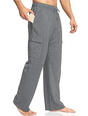 Deyeek Cargo Sweatpants for Men Open Bottom Sweatpants with Cargo Pockets  Mens Sweat Pants Drawstring Gym Workout Sweats Dark Grey - Yahoo Shopping