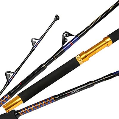 Fiblink Saltwater Offshore Heavy Trolling Fishing Rod Big Game Conventional  Boat Fishing Roller Rod Pole with All Roller Guides (2-Piece,7-Feet  6-Inch,30-50lb) - Yahoo Shopping