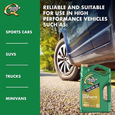 Quaker State Full Synthetic 5W-30 Motor Oil, 5-Quart 