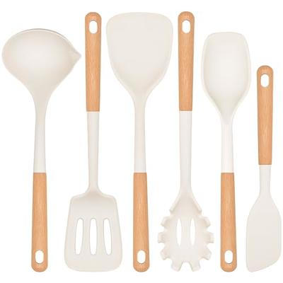 The Pioneer Woman Silicone Kitchen Utensils Set with Acacia Wood Handle - Gray - 1 Each