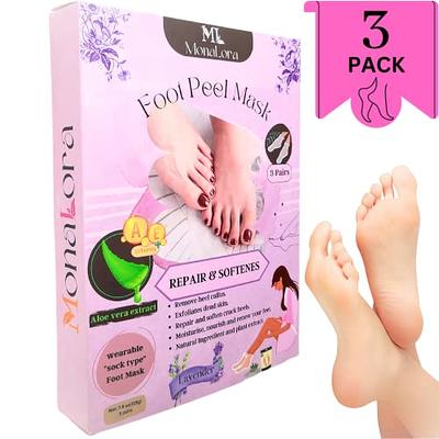 Foot Callus Remover Mask For Dead, Dry and Peeling Skin, Rough Heels Feet  Exfoliating Peel Scrub Results in Baby Soft, Silky, and Smooth Skin in 7-10