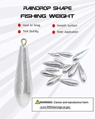 Atibin Removable Egg Lead Fishing Sinkers Saltwater Fishing Oval