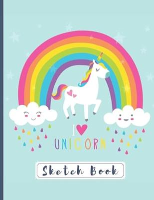 drawing book | scetch books for drawing kids: Cute Unicorn sketch pad for  Girls | with 100 Pages of 8.5x11 Blank Paper for Drawing, Doodling and