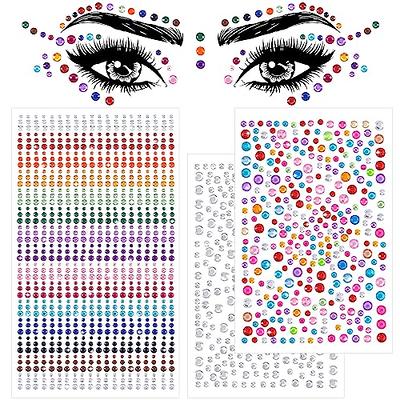 Christmas Face Gems-8 Sets Face Jewels Stick On, Valentine's Outfit  Accessories for Women-Eyeshadow Nail Hair Gems Rhinestones Stickers, Face  Glitter