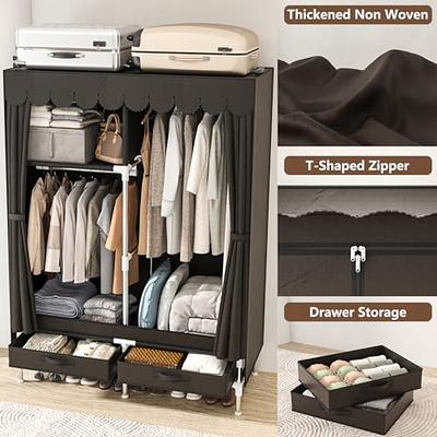 Calmootey Closet Storage Portable Wardrobe 6 Shelves Cheap Price