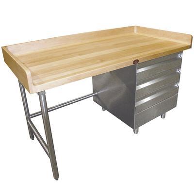 30 x 60 Maple Wood Top Work Table with Adjustable Undershelf