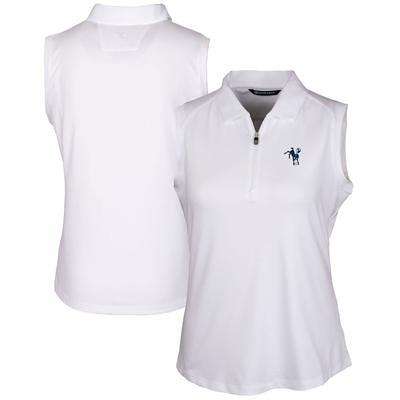 Denver Broncos Cutter & Buck Women's Throwback Logo Forge Stretch  Sleeveless Polo - White