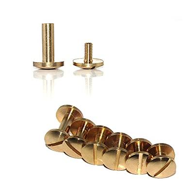 Solid Brass Chicago Screw Rivets Available in 4mm 5mm 6mm 