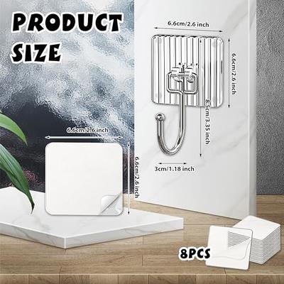Fotosnow Adhesive Hooks Heavy Duty 15lbs(Max) Transparent Wall Hooks  Reusable Seamless Shower Hooks Stick on Hooks For Hanging Bathroom Kitchen