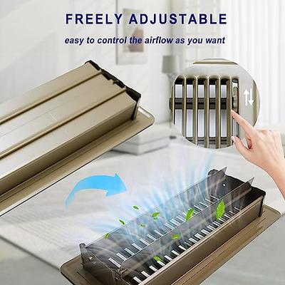 4 x 10 Floor Vent Register, LouanXpert Steel Floor Vent Cover