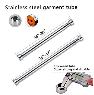 AUSGLEIFEN 18 to 30 inches Adjustable closet Rod, Wall mounted hanging Rod  for closet, Premium 304 Stainless Steel closet Pole closet Bar with socket  set for Wardrobes,small - Yahoo Shopping