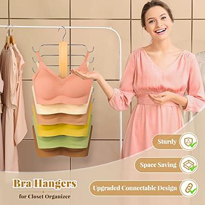 Tank Tops Hangers Space Saving - CINKSY Bra Hangers Clothes Organizer with  360° Rotating Hooks Heavy Duty 6 Tier Wooden Closet Storage and Organizer  for Lingerie Camisole Scarf Belt- 4 Pack - Yahoo Shopping
