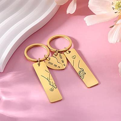 2pcs Custom Personalized Couples Keychain Set,matching Couples Gift,gift  For Him, Anniversary,valentines Gift,hers Keychain Set - Customized Key  Chains - AliExpress