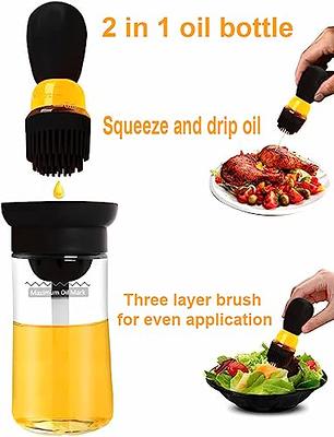 Kitchen Oil Bottle Silicone Glass Oil Container With Brush Barbecue Spray  Bottle Oil Dispenser For Kitchen Cooking BBQ Oil Cruet - AliExpress