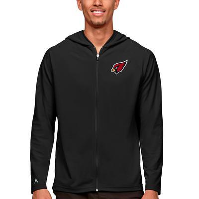 Men's Antigua White Louisville Cardinals Victory Full-Zip Hoodie