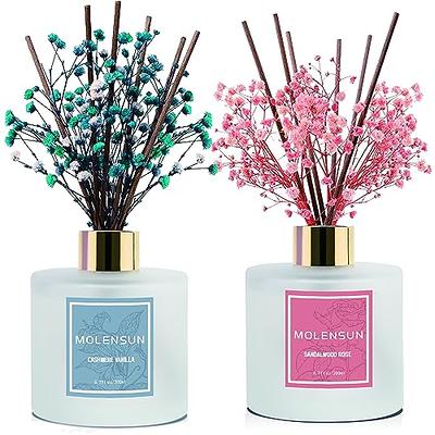 Molensun Reed Diffuser Set 6.7oz, Cashmere Vanilla & Sandalwood