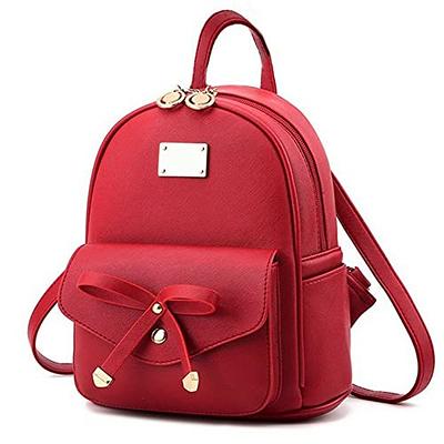 Buy ECOSUSI Mini Backpack Women Leather Small Backpack Purse for Teen Girl  Cute Pom Bookbag Travel Shoulder Bag with Charm Tassel at