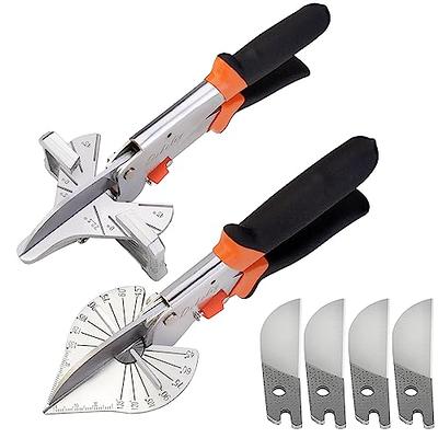 Miter Shears for Angular Cutting,Shoe Molding Cutter,Quarter Round Cutting  Tool, 22.5 - 135 degree,1 Replacement Blade Included