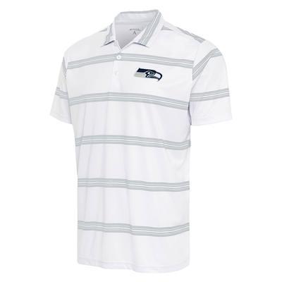 Men's Antigua White/Gray Pittsburgh Steelers Groove Polo Size: Small