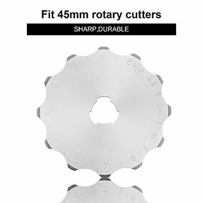 2 Pieces 45 mm Perforating Rotary Replacement Blades 45 mm Rotary Cutter  Blades with Plastic Box for Crochet Edge Cutting Crafting Sewing Leather  Paper Cardstock - Yahoo Shopping