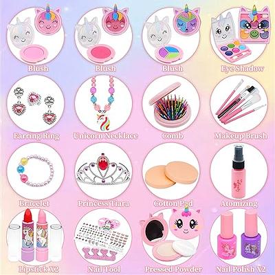 Kids Makeup Kit Girl Toys - Kids Makeup Kit Toys for Girls Unicorns  Washable Make Up Little Girls, Child Real Makeup Set, Non Toxic Toddlers  Cosmetic