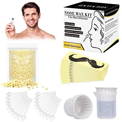 Nose Wax Kit for Men Women, Yovanpur Nose Hair Waxing Kit with 100g Nose  Hair Wax Beads (15-20 USES), 20 Applicator, 15 Mustache Protector, 10 Paper  Cups, 1 Measuring Cup - Easy, Quick and Painless - Yahoo Shopping