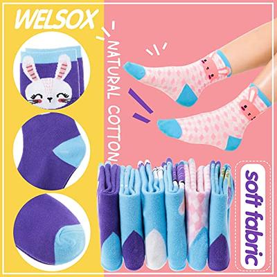 Women Socks Funny Fashion 5 Pairs Cotton Silly Printed Funky Socks