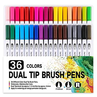 Diuraa 72 Dual Tip Brush Markers Art Markers for Artists,Coloring Pens  Brush & Fine Tip Markers for Kids Adult Coloring Books Calligraphy Drawing  Sketching - Yahoo Shopping