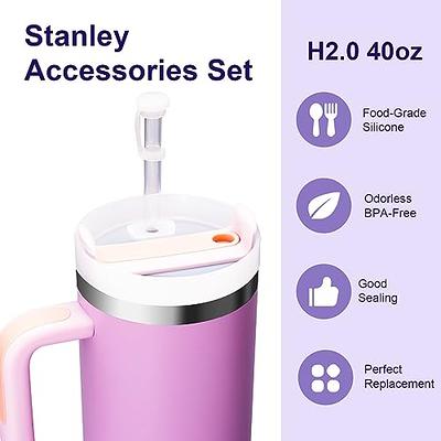 40oz Stanley Cup Accessories Set: 6 Pcs Extra Long Reusable Straws