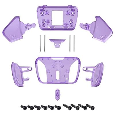 eXtremeRate Clear Atomic Purple Replacement Full Set Buttons for