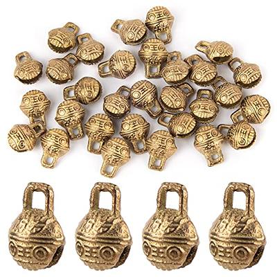 12 Small Brass Copper Wind Chimes Bells Charm for DIY Projects 1.5 Inch,  Home Decoration Small Metal Bell, DIY Craft Bells 