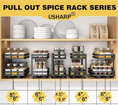 d'Avallon Pull Out Spice Rack Organizer for Cabinet - Slide Out Rack -  Sliding Spice Organizer Shelf - Seasoning Spice Organizer for Kitchen  Cabinet 