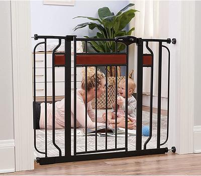 Regalo Home Accents Extra Wide Walk Thru Baby Gate, Includes D cor  Hardwood, 4-Inch Extension