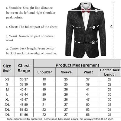 COOFANDY Mens Floral Tuxedo Jacket Paisley Shawl Lapel Suit Blazer Jacket  for Dinner,Prom,Wedding : : Clothing, Shoes & Accessories