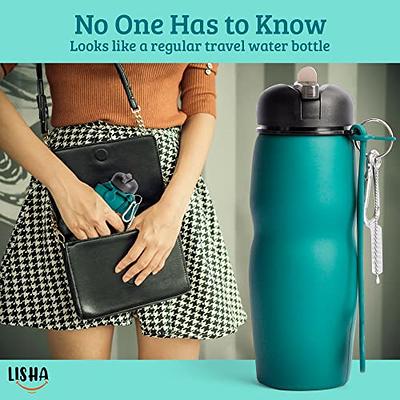 Smooth Trip AquaPockets Water Bottle Carrier Bag and Insulating Neoprene  Bottle Holder with Phone Case, 2 Pockets and Adjustable Strap for Walking  and