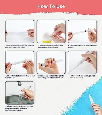 Thinp 10 Pieces Touch Up Paint Pen, Paint Touch Up Pen for Wall