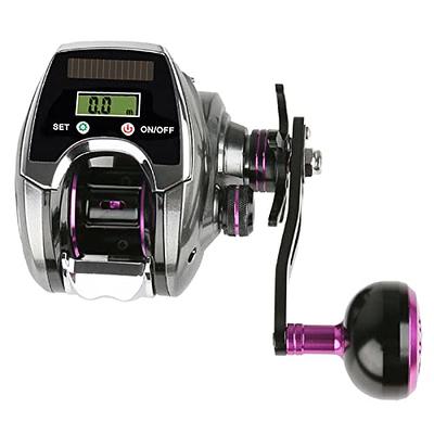 6+1BB 8.0:1 Ratio Digital Display Baitcasting Reel with Sun Power