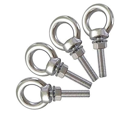 FRCOLOR 6Pcs Stainless Steel Eye Screws Heavy Duty Eye Screws Thread Eye  Bolts 