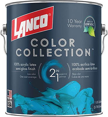 Lanco Color Collection Flat Interior Wall & Trim Paint, Off-White, 1 Gallon