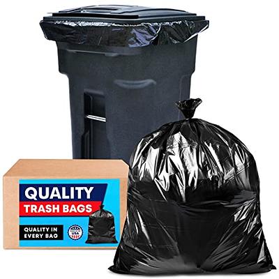 Earthsense 55-60 Gallon Commercial Recycled Trash Bags, Black, 100/Carton  (RNW6050-538983)