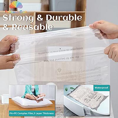 RoomiPro Space Saver Vacuum Storage Bags, 8 Small Vacuum Sealer Bags with  Pump, Storage Vacuum Sealed Bags for Clothing, Comforters, Blanket Storage