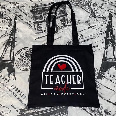 Sweetude 10 Pcs Teacher Appreciation Gift Teacher Canvas Tote Bags