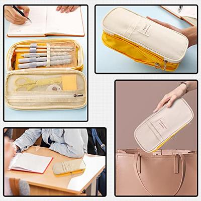 HVOMO Large Pencil Case High Capacity Holder Box Storage bag Desk Organizer  Marker Pouch Pen For Middle School Office College Adult Girl and