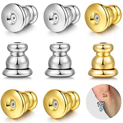 DELECOE 14K Gold Screw On Earring Backs for Diamond Studs 925 Stering  Silver Hypoallergenic Screw Backs Replacement Screw on Earrings Back Fit  Post