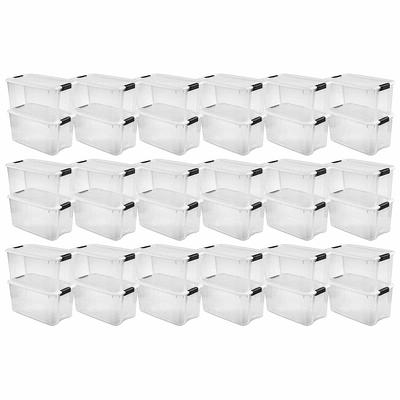 Sterilite 27 Qt. Modular Stacking Storage Drawer Box Containers (4-Pack)