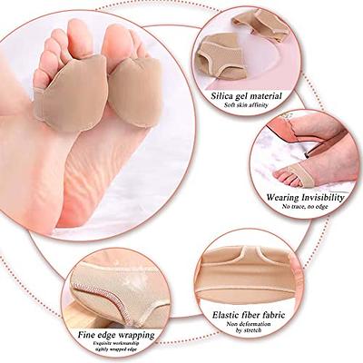 SATINIOR 24 Pieces Foot Pads for Dancer Sesamoiditis Pads for Ball of feet  Pain Felt Forefoot Cushion Pads Self-Adhesive Foot Cushion Pads for Men  Women Dancing Pain Relief (Beige)