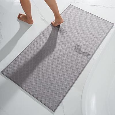 Bath-Mat-Rug, Super Water Absorbent Quick Dry Bath Mats for Bathroom Non  Slip Bathroom Mats with Rubber Backing, Ultra Thin Bathroom Rugs Fit Under